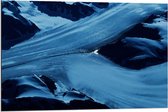 Dibond - Blauwe Verfstreep - 90x60cm Foto op Aluminium (Wanddecoratie van metaal)