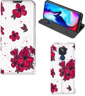 Smartphone Hoesje Motorola Moto G9 Play Mobiel Cover Blossom Red