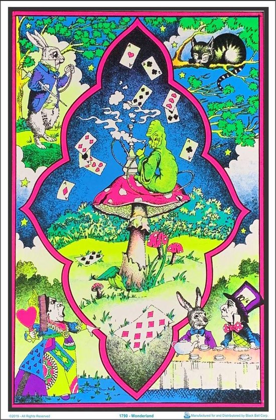 Alice in Wonderland - Blacklight Poster