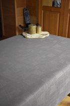 Jacquard Geweven Gecoat Luxe Tafellaken - Tafelzeil - Tafelkleed – Washington Grijs - Donkergrijs - Grijs - Rechthoekig - 140 cm x 160 cm