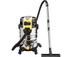 PARKSIDE® Premium Nat-/droogzuiger - Krachtige multifunctionele stofzuiger - 30L - Extra stil -  Voor Buiten als binnen - 1500 W  - RVS tank - Nat en droog - Ingebouwde contactdoos