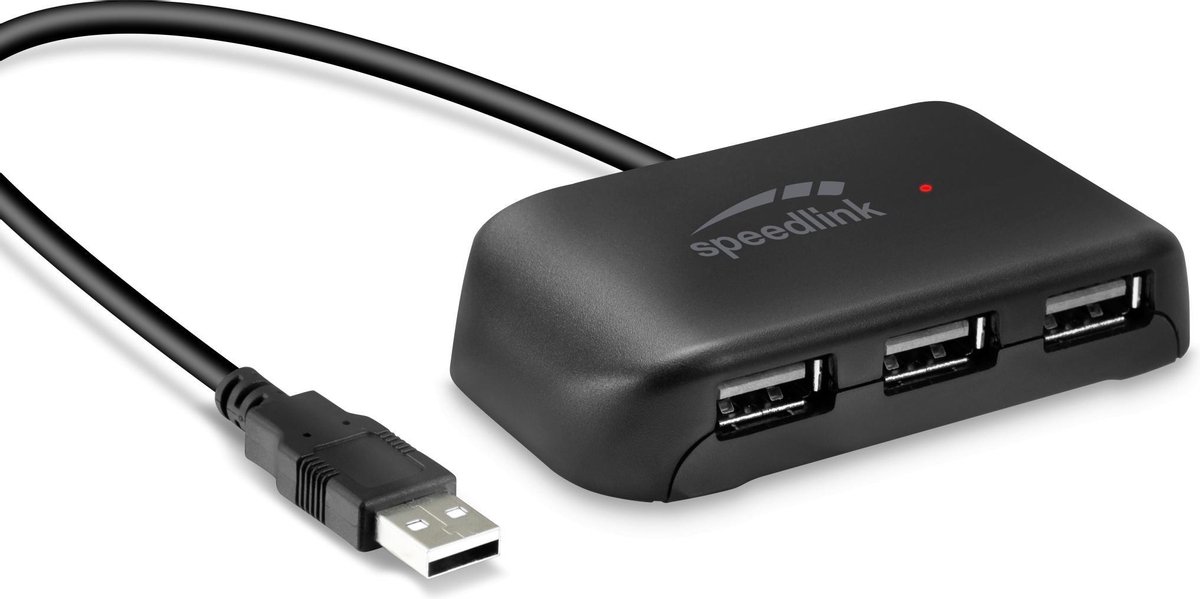 Speedlink SNAPPY EVO USB Hub - Passive 4-Port - USB 2.0 - Zwart