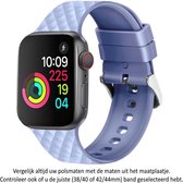 Sky Blue Siliconen Sporthorloge Band geschikt voor Apple Watch 1, 2, 3, 4, 5, 6, 7, 8, SE & Nike+ 42mm & 44mm "Mannenbreedte" Series  – Maat: zie maatfoto - Soepel hoogwaardig siliconen - 42 mm en 44 mm