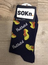 SOKn. trendy sokken "Holland klompen" maat 35-41  (Ook leuk om kado te geven !)