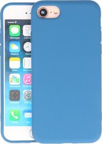 Bestcases 2.0mm Dikke Fashion Telefoonhoesje Backcover - Siliconen Hoesje - iPhone SE 2020 - iPhone 8 - iPhone 7 - Navy