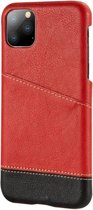 Card Case voor Apple iPhone 12 Mini | Hoge Kwaliteit PU Leren Back Cover | Luxe Telefoonhoesje | Pasjeshouder | Rood