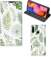 Smartphone Hoesje Geschikt voor Samsung Galaxy A20s Wallet Book Case Bladeren
