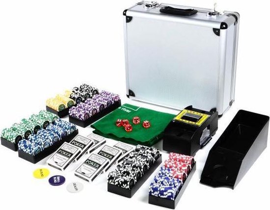 Professionele Casino Pokerkoffer Complete Pokerset 600 Chips + * * bol.com