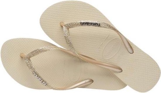 Havaianas Slim Glitter II Meisjes Slippers - Beige - Maat 31/32 | bol.com