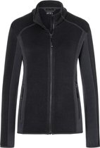 James and Nicholson Dames/dames structuur fleece jack (Zwart/Koolstof)