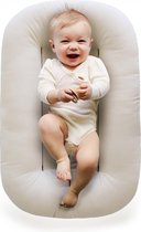 Tubudu Baby Snuggle® Organisch Babynestje - Inclusief gratis Draagtas en Tencel Cover - Luxe Baby Lounger - Kraampakket - Natuurlijk Materiaal - Wit
