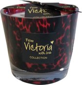 Victoria with Love - Kaars - Geurkaars - Dotted red - Medium - Glas - Indoor