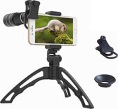 DrPhone APEX - APL5 Professionele cameralens - voor IOS / Android Smartphones - 20X Telezoom Lens Draagbare 20x Monoculaire Telescoop Lens met (Selfie)Statief voor o.a iPhone en Sa