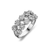 Silver Rose -R2001W-48 -Ring -925 Zilver gerodineerd -Cubic Zirkonia