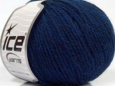 Alpaca garen blauw marine – wol breien met breinaalden 4mm. – alpacawol gemengd met acryl en viscose – breiwol pakket 8 bollen van 50 gram knitting yarn wool