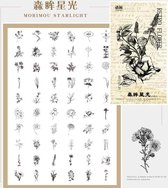 morimou starlight - bloemen | sticker set | bullet journal stickers | 60 sticker stuks