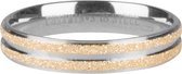 Ring Double Sanded and Shiny Gold With Steel