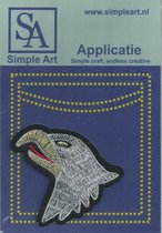 Opstrijk applicaties / Strijk Patch Set / Vogel kop /Formaat: 6.5 x 6.0 cm