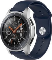Siliconen Smartwatch bandje - Geschikt voor  Samsung Galaxy Watch sport band 46mm - donkerblauw - Horlogeband / Polsband / Armband