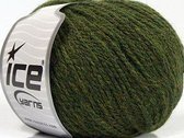 Wol breien groen alpacawol – breiwol kopen garen alpaca gemengd met viscose wol en acryl - breinaalden 4 mm. – breigaren pakket 8 bollen van 50 gram knitting yarn wool