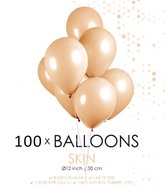 100 ballonnen ivoor 12 inch.