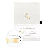 Archer & Olive Notitieboek A5 Dotted - Moon Flowers Gold Edges