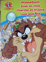 Looney Tunes Zoekboek 23x33 cm- Tasmanian Devil TAZ - Sylvester - Bugs Bunny - Groot Zoekboek Puzzel Karton boek 24x33 cm -Zoek het plaatje, puzzelboek