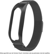 Bracelet de montre en acier milanais Zwart pour TomTom Touch (Cardio) – Taille : voir photo taille - bracelet de montre - bracelet de poignet - bracelet - métal - acier inoxydable - fermeture aimantée