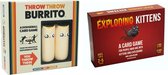 Exploding Kittens & Throw Throw Burrito bundel - Originele Editie - Engelstalig - Kaartspel - Gezelschapsspel - Drankspel