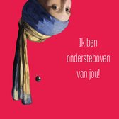 Luxe grappige Valentijnskaart met rode envelop - Het Meisje met de Parel van Vermeer verbeeldt hoe jij je voelt