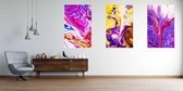 Onlinecanvas - Schilderij - Abstract Acrylic Placard. Fluid Art Vector Texture Collection. Art Vertical Vertical - Multicolor - 115 X 75 Cm