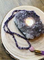 Roll-on ketting voor essentiële olie - Amethist