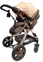 Kinderwagen ID donker bruin combinatie kleur 3in1 met auto stoeltje