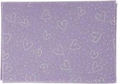 Hobbyvilt, A4 21x30 cm, dikte 1 mm, paars, zilver glitter harten en stippen, 10vellen