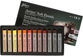 Gallery Soft Pastel Set, dikte 10 mm, l: 6,5 cm, bruin, bruintonen, 12stuks