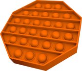 Pop it - Pop All Up®️ - Fidget toys - Anti stress - Achthoek - Oranje - Inclusief unieke handleiding!
