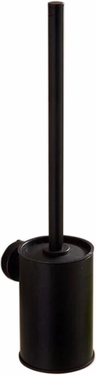 VDN Stainless Toiletborstel met houder - Toiletborstelhouder - Zwart - Wc borstel met houder - RVS - Hangend