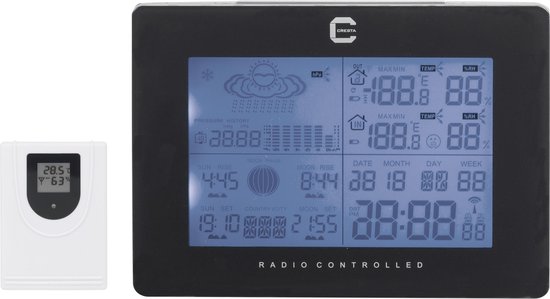 La station météo numérique très complète C-Care DTX370S Zwart pour une  utilisation en