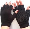 Vingerloze handschoenen met grip unisex kleur zwart maat M/L