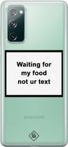 Samsung S20 FE transparant hoesje - Waiting for my food | Samsung S20 FE case | wit | Casimoda