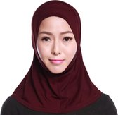 Cabantis Hijab Schouderlengte|Hoofddoek|Islamitisch|Muts|Bordeaux