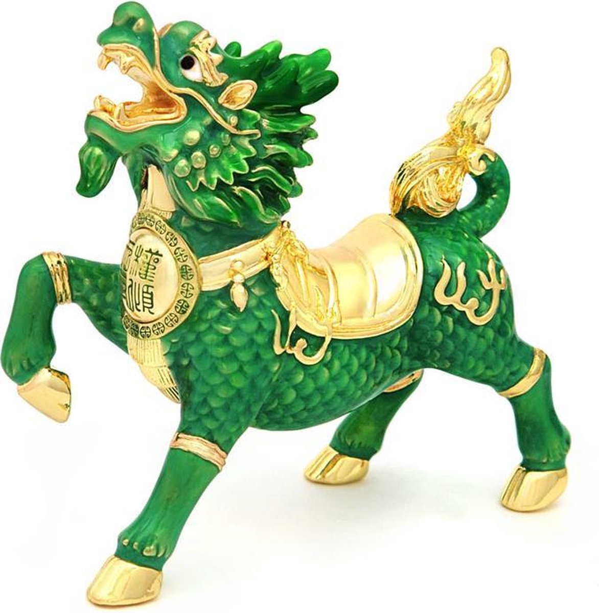 Beeld Draken Paard Groen Chi Lin