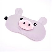 Slaapmasker/Oogmasker met ijspak 3D Grijs Varken