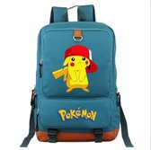 Pikachu Rugzak Licht Blauw - Pokemon Schooltas kinderrugzak - Rugtas - Gymtas - Reistas