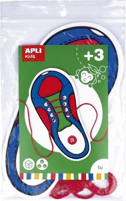 Afbeelding van het spel Apli Kids veterstrik oefenkaart