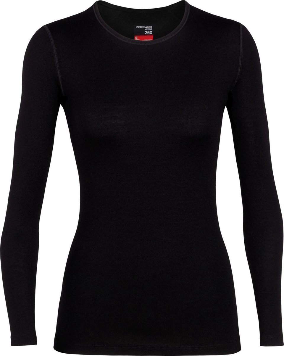 Icebreaker 260 Tech Long Sleeve Crewe Women’s Zwart