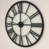 Grote Zwarte Metalen Klok 70 cm