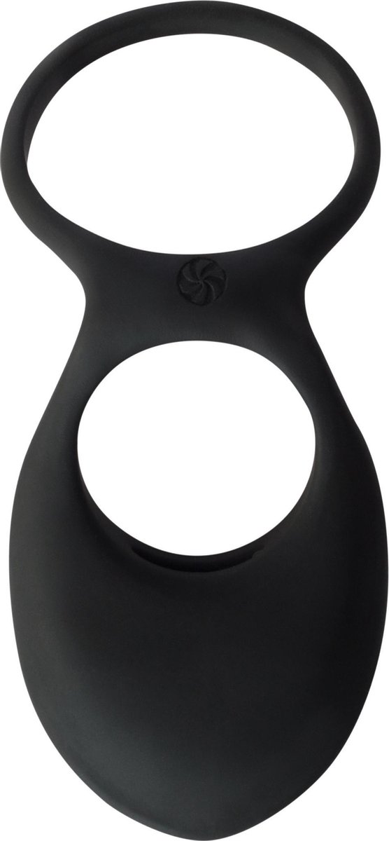 Goedkoopste Vibrerende Dubbele Cockring - Dubbele Penisring Met Vibratie - 100 Silicone - Pure Passion - Daydream - Zwart