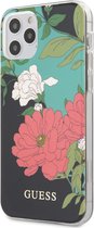 Guess - backcover hoes - iPhone 12 Pro Max - Floral No. 1 + Lunso Tempered Glass