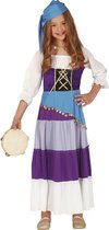 Fiestas Guirca Verkleedjurk Gypsy Meisjes Blauw Mt 7-9 Jaar